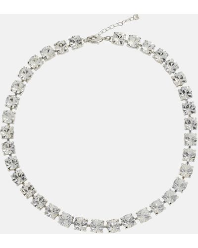 Jennifer Behr Mylah Crystal-embellished Necklace - Metallic