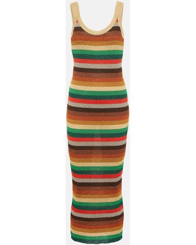 Valentino Lurex® Striped Midi Dress - Multicolour