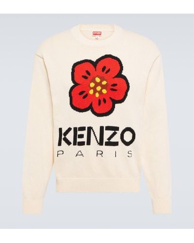 KENZO Boke Flower Cotton-blend Sweater - Red