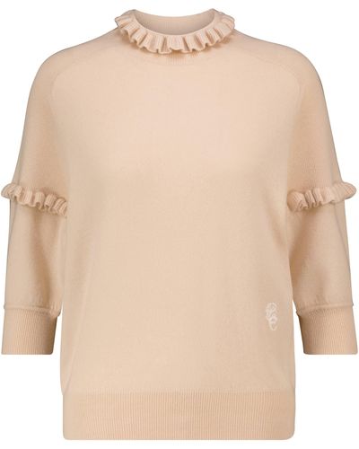 Chloé Ruffled Cashmere Sweater - Natural