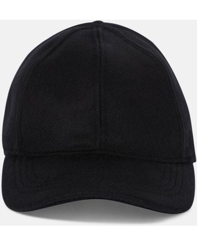 Totême Wool And Cashmere Baseball Cap - Black