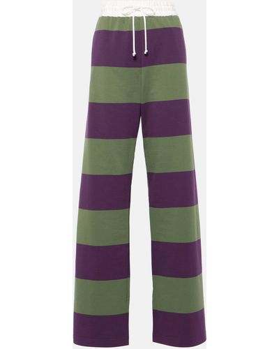 Dries Van Noten Striped Cotton Straight Pants - Multicolour