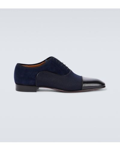 Christian Louboutin Greggo Leather Oxford Shoes - Blue