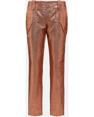 Tom Ford Iridescent Sable Straight-leg Pants - Brown