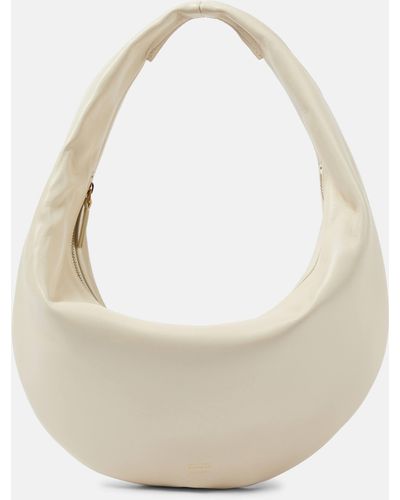 Khaite Olivia Medium Leather Shoulder Bag - White