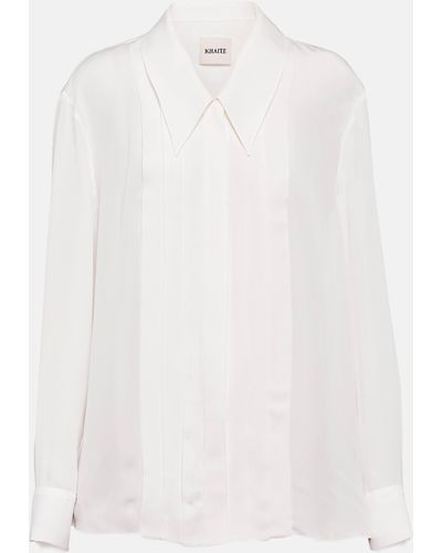 Khaite Dorian Silk Shirt - White