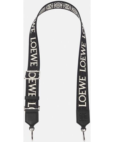 Loewe Logo Jacquard Bag Strap - White