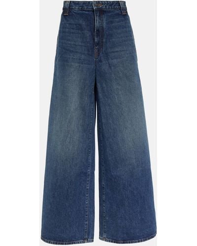 Khaite Jacob High-rise Wide-leg Jeans - Blue