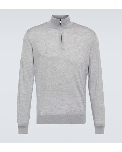 Zegna Turtleneck Wool Sweater - Grey