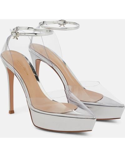 Gianvito Rossi Leather And Pvc Platform Pumps - White