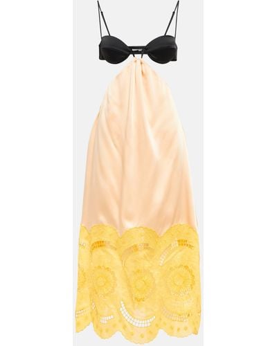 Stella McCartney Embroidered Cutout Gown - Yellow