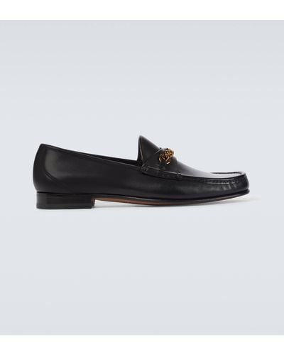 Tom Ford Leather York Chain Loafers - Black