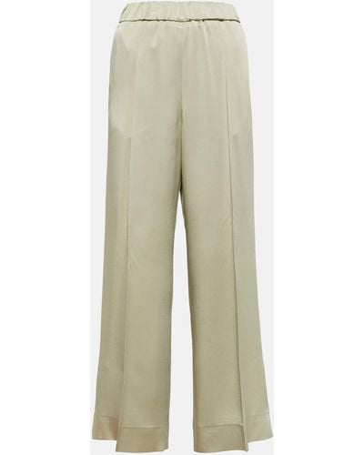Jil Sander High-rise Wide-leg Pants - Natural