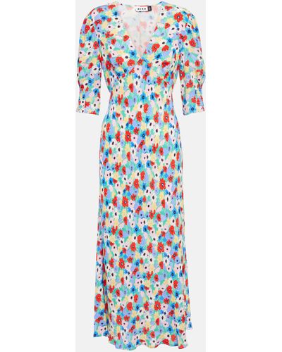 RIXO London Floral-print Midi Dress - Multicolour