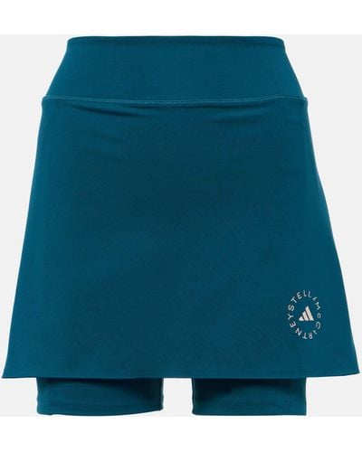adidas By Stella McCartney High-rise Tennis Skirt - Blue