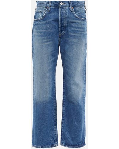Citizens of Humanity Emery Straight Cropped Jeans - Blue
