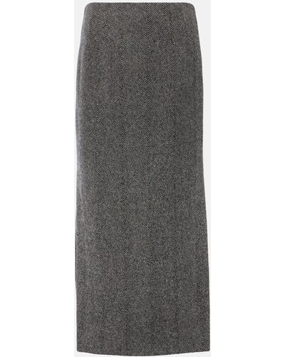 Etro Wool-blend Pencil Skirt - Grey
