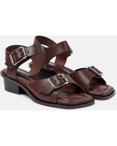Lemaire Leather Sandals - Brown