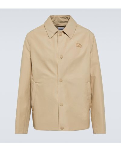 Burberry Ekd Cotton-blend Jacket - Natural