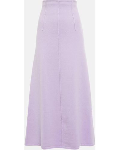 Dorothee Schumacher Modern Statements Wool-blend Midi Skirt - Purple