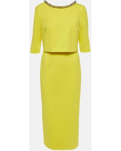 Dorothee Schumacher Emotional Essence Embellished Midi Dress - Yellow