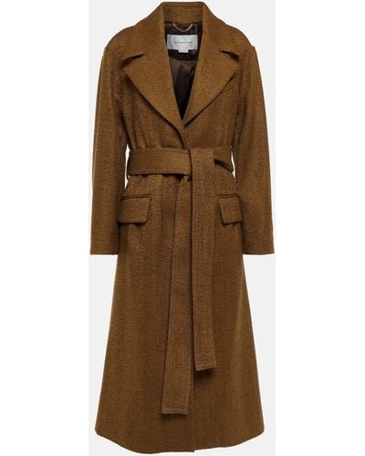 Victoria Beckham Wool-blend Coat - Brown