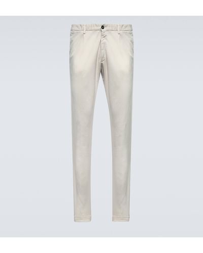 Thom Sweeney Cotton-blend Pants - Natural