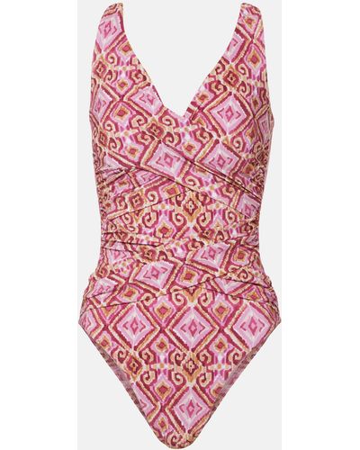 Karla Colletto Basics Printed Swimsuit - Pink