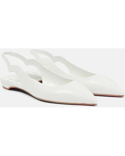 Christian Louboutin Hot Chickita Leather Slingback Ballet Flats - White