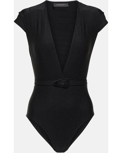 Adriana Degreas Belted Swimsuit - Black