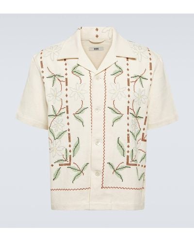 Bode Gerber Embroidered Cotton Shirt - Natural