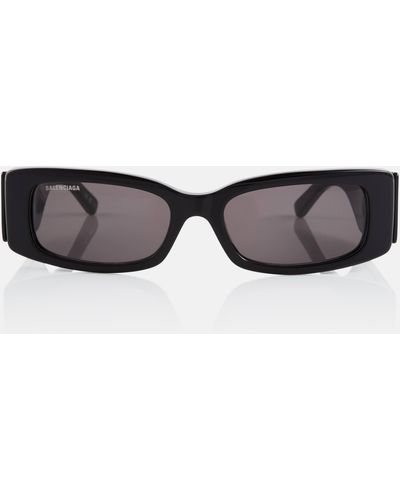 Balenciaga Max Rectangular Sunglasses - Brown