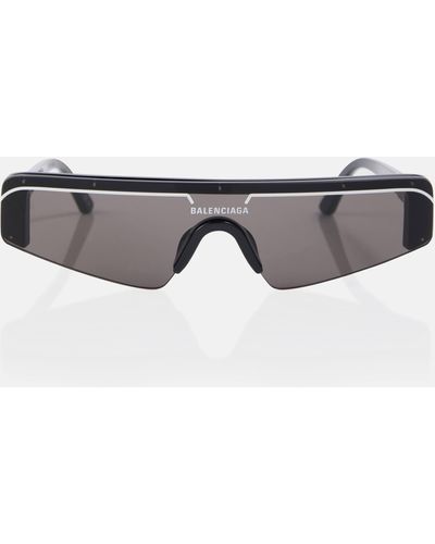 Balenciaga Ski Rectangle Sunglasses - Black