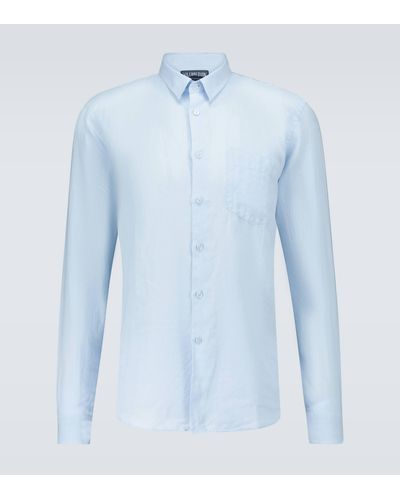 Vilebrequin Caroubis Linen Shirt - Blue