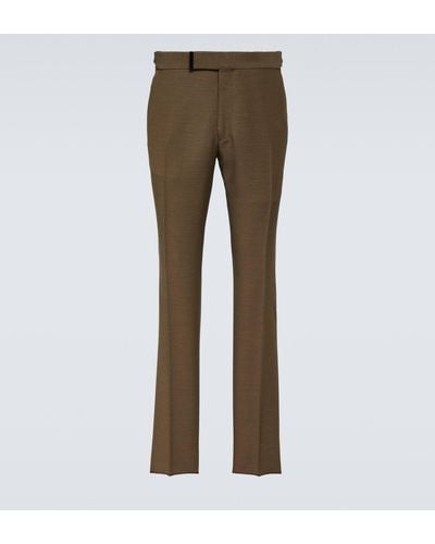 Tom Ford Mid-rise Slim Pants - Natural