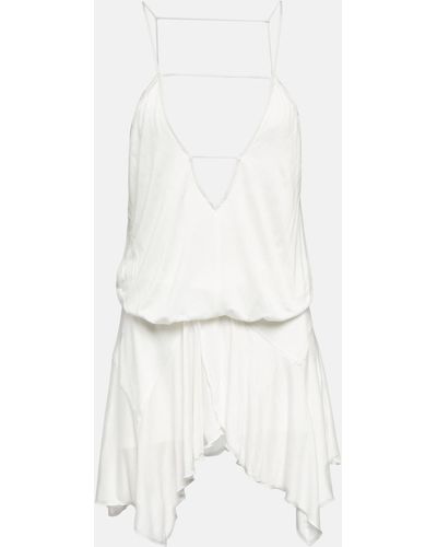 Isabel Marant Felicia Asymmetric Jersey Minidress - White