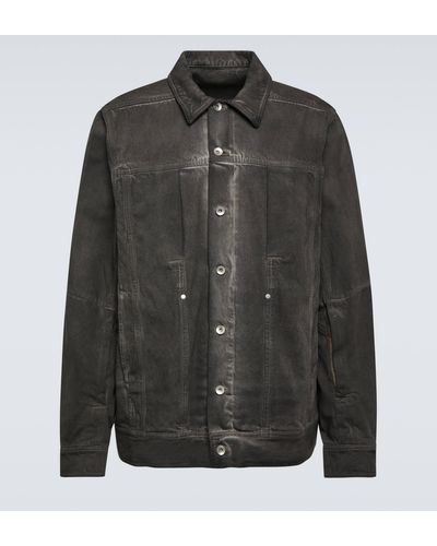 Rick Owens Sphinx Jumbo Worker Denim Jacket - Black