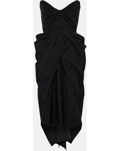 Maticevski Fincher Draped Bustier Midi Dress - Black