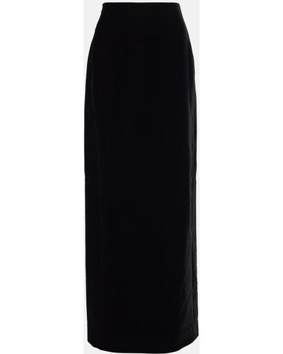 Wardrobe NYC Velvet Maxi Skirt - Black
