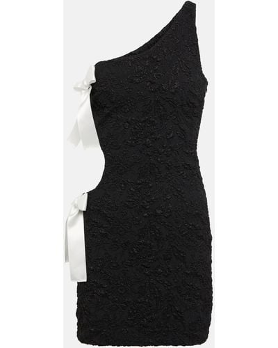 Giambattista Valli One-shoulder Bow-detail Dress - Black