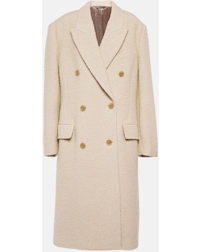 Acne Studios Double-breasted Wool-blend Coat - Natural