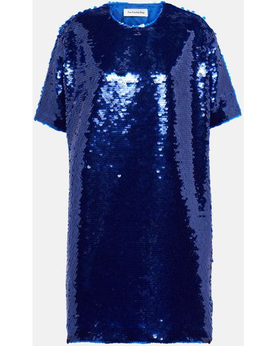 Frankie Shop Riley Sequin Minidress - Blue