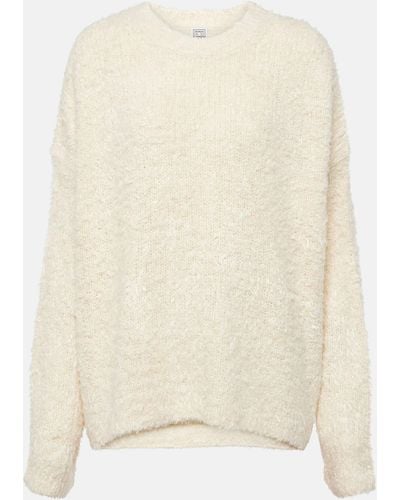 Totême Oversized Silk Sweater - Natural