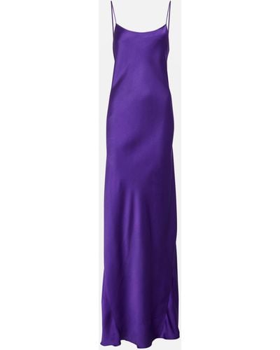 Victoria Beckham Crepe Satin Gown - Purple