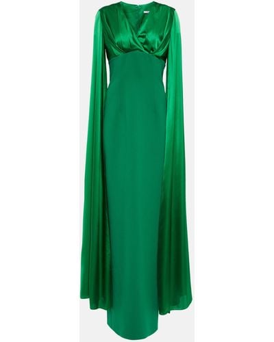 Safiyaa Crepe Gown - Green