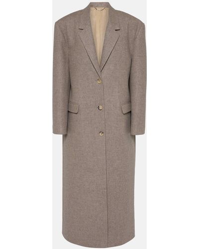 Magda Butrym Wool Cashmere And Silk Coat - Brown