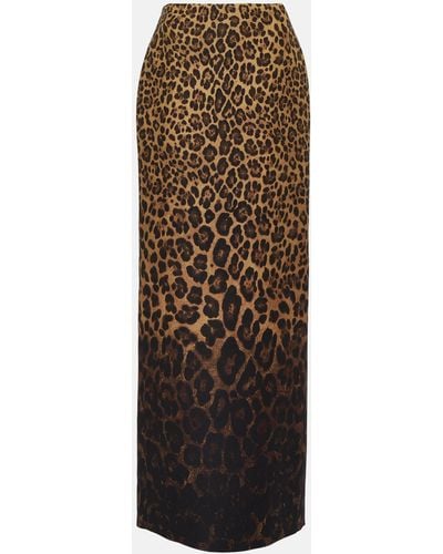 Leopard Print Maxi Skirts
