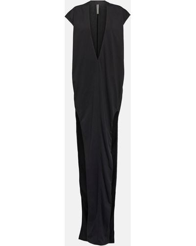 Rick Owens Arrowhead Cotton Maxi Dress - Black