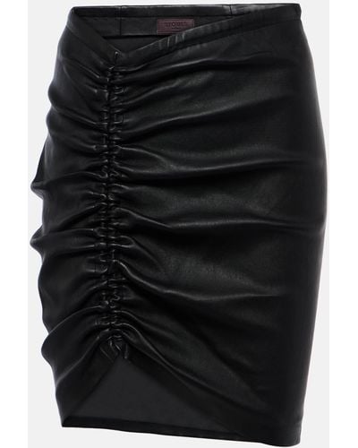 Stouls Mouna Leather Miniskirt - Black