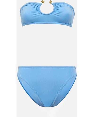 Bottega Veneta Bandeau Bikini - Blue